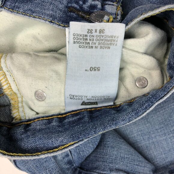 Levis 550 Light Wash Blue Denim Jeans Pants Bottoms Mens size 38x24 B33 - Picture 4 of 8